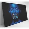 QUADRO MULHER COM BORBOLETA - 90x60 cm - Vidro Impresso - 4