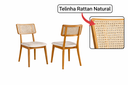 Ver imagem 5 de Conjunto Sala de Jantar 6 Lugares Oslo Mesa e Cadeiras Organicas Madeira Maciça Linho Creme
