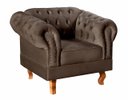 Ver imagem 2 de Kit 2 Poltronas Decorativas Capitonê Chesterfield Dom Pedro - Veludo Marrom