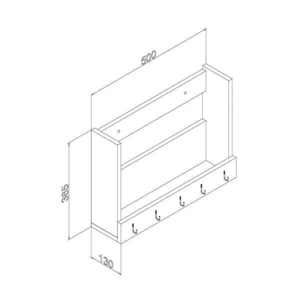 Nicho Decorativo Porta Chaves AM3117 Movelbento - 2