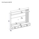 Ver imagem 5 de Rack com Painel Ripado para TV até 70 Polegadas 180,1CMX175,6cm 1 Cristaleira 2 Portas e 1 Buffet 4 Portas