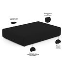 Ver imagem 4 de Puff Pet Cama Estofada para Cachorro Marley L02 Suede Preto - Inoviza