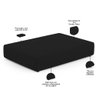 Puff Pet Cama Estofada para Cachorro Marley L02 Suede Preto - Inoviza - 4