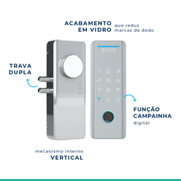 Fechadura Digital de Sobrepor Wi-fi Tecno Esf-ds4100v Prata Elsys - 5