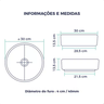 Cuba Apoio Banheiro Angra Redonda 30cm Branca - Pq. Defeitos - 16