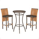 Ver imagem 1 de Mesa Bistrô e 2 Banquetas Roma Marrom Corda Náutica Estofado 9 Trama Original
