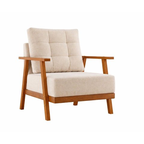 Poltrona Cary Linho Bronze/durango - Vian