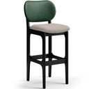 Ver imagem 3 de Kit 6 Banquetas Alta Bar Cozinha Sala Jantar Betta L02 Preto Facto Verde Linho Bege - Lyam Decor