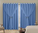 Ver imagem 2 de Cortina Blackout PVC 4,00m X 2,80m Com Voil Azul