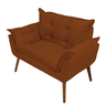 Namoradeira para Sala Opala Suede Terracota - 1