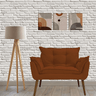 Namoradeira para Sala Opala Suede Terracota - 4