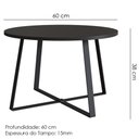Ver imagem 3 de Conjunto Mesa de Centro Sala de Estar 27960 Preto Artesano