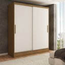 Ver imagem 1 de Guarda-roupa Solteiro Swift 2 Portas 2 Gavetas Cinamomo/branco - Panorama Móveis