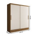 Ver imagem 5 de Guarda-roupa Solteiro Swift 2 Portas 2 Gavetas Cinamomo/branco - Panorama Móveis