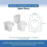 Assento Sanitário Tampa de Vaso Branco Resina Poliester Spot para Bacia Deca - 4