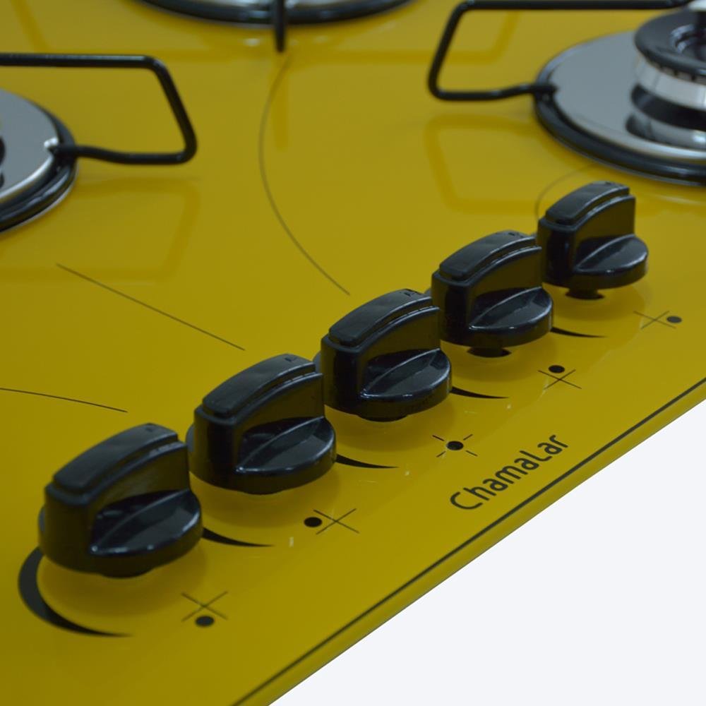 Cooktop Gás 5 Bocas Ultra Chama 127/220 Amarelo - 3