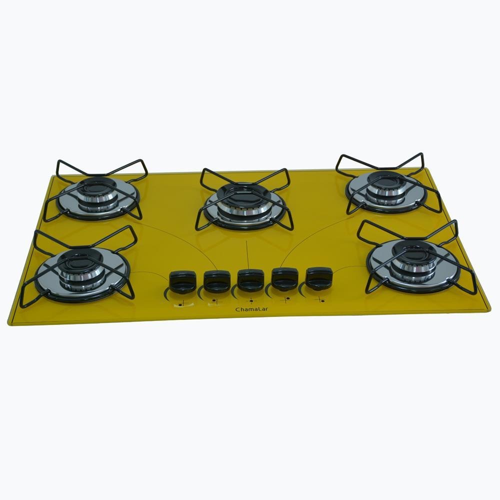 Cooktop Gás 5 Bocas Ultra Chama 127/220 Amarelo