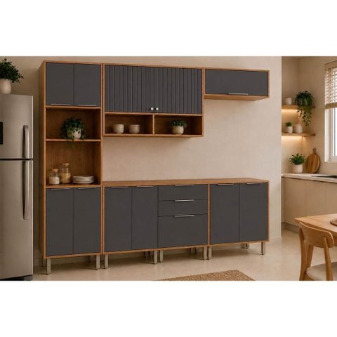 Cozinha Completa 5 Peças Divina CZ618 Cinamomo/Titanium MGM