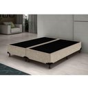 Ver imagem 2 de Base Box Casal Blindado Bipartido Extremo Reforçado HomeQueen Suede Bege 40x138x188