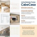 Ver imagem 2 de Módulo 70x180 4 Portas 1 Kit Prateleira Frame CabeCasa MadeiraOriginals