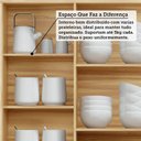 Ver imagem 6 de Armário Aéreo de Cozinha 120cm com 3 Portas Frisadas e Nicho 100% Mdf Itália Espresso Móveis