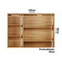 Ver imagem 4 de Armário Aéreo de Cozinha 120cm com 3 Portas Frisadas e Nicho 100% MDF Itália Yescasa Amarelo/Amêndoa