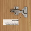 Ver mais imagens de Armário Aéreo de Cozinha 120cm com 3 Portas Frisadas e Nicho 100% MDF Itália Yescasa Amarelo/Amêndoa