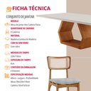 Ver imagem 6 de Sala de Jantar Mesa Ane 220cm Tampo Laqueado com Vidro Canto Moeda com 8 Cad Viena