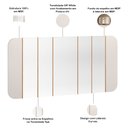 Ver imagem 6 de Kit Aparador Buffet com Cristaleira e Espelho Verbena N01 Off White Ypê - Lyam Decor