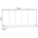 Ver imagem 7 de Kit Aparador Buffet com Cristaleira e Espelho Verbena N01 Off White Ypê - Lyam Decor