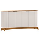 Ver imagem 3 de Kit Aparador Buffet com Cristaleira e Espelho Verbena N01 Off White Ypê - Lyam Decor