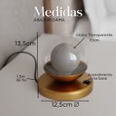 Ver imagem 3 de Abajur Luminária de Mesa Dama Interruptor e Globo e Lâmpada Branco Frio Decoração Casa Sala Quarto