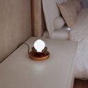 Ver imagem 4 de Abajur Luminária de Mesa Dama Interruptor e Globo e Lâmpada Branco Frio Decoração Casa Sala Quarto
