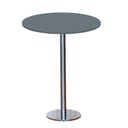 Ver imagem 1 de Mesa Pisa Beta Bistrô Fratini 107,50cm (a) Disco Redondo Inox Tampo Mdp Redondo Grafito 80cm (l)