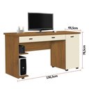 Ver imagem 3 de Escrivaninha Mesa Escritório 1 Gaveta Ariel Móveis Primus