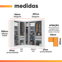 Ver imagem 3 de Quarto Modulado de Canto Madrid com 9 Portas Maxel