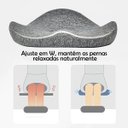 Ver mais imagens de Almofada Ortopedica Ergonomica Cadeira Carro Banco Assento Confortavel Coccix Lombar Coluna Melhora 