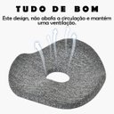 Ver imagem 3 de Almofada Ortopedica Ergonomica Cadeira Carro Banco Assento Confortavel Coccix Lombar Coluna Melhora