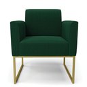 Ver imagem 5 de Poltrona Sala Estar Industrial Dourado Kit 2 Marisa Bouclê Verde D03 - D’Rossi