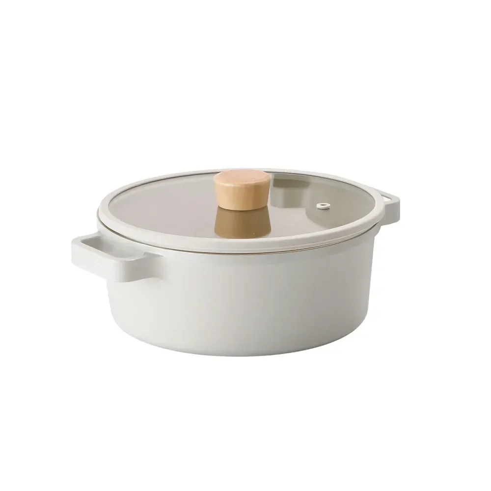 Caçarola Fika Revestimento Cerâmico Base em Alumínio 24cm Bege Neoflam