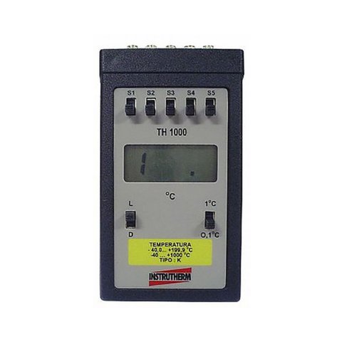 Termômetro Digital Escala -40 A 1000C Com 5 Pontos Medição Th-1000 Portátil Com Estojo
