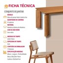 Ver imagem 5 de Sala de Jantar Mesa Nala 8 Lugares com Cadeiras Eva Linho Off-Imbuia 220cm Mobillare