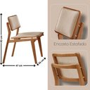 Ver imagem 6 de Sala de Jantar Mesa Nala 8 Lugares com Cadeiras Eva Linho Off-Imbuia 220cm Mobillare