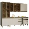 Cozinha Completa 7 Peças Connect Duna/cristal com Cristaleira - Móveis Henn - 1