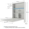 Armário Multiuso de Parede com Mesa Auxiliar Seven ME100 Branco Moville Movelaria - 11