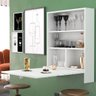 Armário Multiuso de Parede com Mesa Auxiliar Seven ME100 Branco Moville Movelaria - 1