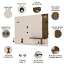 Ver imagem 3 de Painel Tv 72 Pol 220cm Suspenso Reno Pinho/off White A09 - Mpozenato