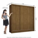 Ver imagem 3 de Guarda Roupa Casal Fortaleza 3 Portas Carioca Móveis