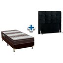 Ver imagem 1 de Cama Box Solteiro Crc + Colchão Ortopédico Light Ortobom + Cabeceira Clean Solteiro - Suede Negro