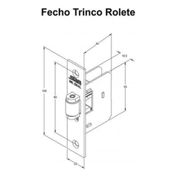 Fecho Rolete Pivotante sem Chave Preto com Regulagem Stam - 2